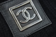 画像をギャラリービューアに読み込む, CHANEL シャネル スポーツライン ニット キャップ ココマーク カシミヤ ブラック シルバー金具 サイズONESIZE 美品 中古 43797