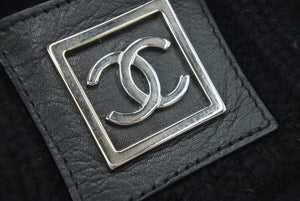 CHANEL シャネル スポーツライン ニット キャップ ココマーク カシミヤ ブラック シルバー金具 サイズONESIZE 美品 中古 43797