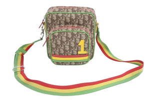極美品 Christian Dior クリスチャン ディオール トロッター ショルダーバッグ 26-MA-0044 ラスタ ナンバー ブラウン 中古 43805