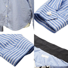 Load image into Gallery viewer, PRADA プラダ コミックシャツ ストライプシャツ 2018SS UCN167 S181 1QVU ブルー ホワイト ブラック コットン S 美品 中古 43810