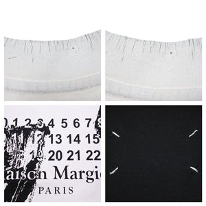MAISON MARGIELA メゾンマルジェラ ロゴペイント 半袖Ｔシャツ ブラック ホワイト S29GC0282 S22816 サイズS 美品 中古 43815