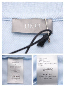 未使用品 DIOR ディオール AIR DIOR エアディオール 20AW ロゴ刺繍ワッペン付き半袖ポロシャツ 033J806A0448 ブルー 中古 43816