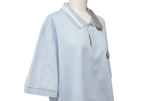 未使用品 DIOR ディオール AIR DIOR エアディオール 20AW ロゴ刺繍ワッペン付き半袖ポロシャツ 033J806A0448 ブルー 中古 43816