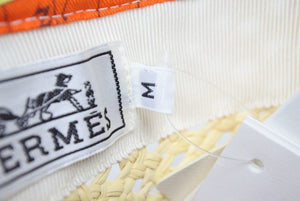 新品同様 HERMES エルメス サンバイザー エミリーバイザー 2022SS H221036N N1LA ベージュ マルチカラー サイズME 中古 43824