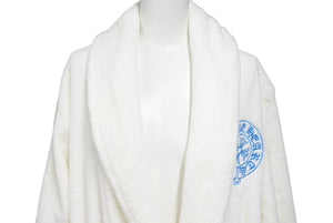 Chrome Hearts クロムハーツ バスローブ ルームウェア ホースシュー ホワイト ブルー コットン サイズM 美品 中古 43839