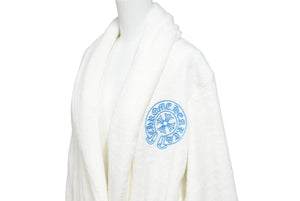 Chrome Hearts クロムハーツ バスローブ ルームウェア ホースシュー ホワイト ブルー コットン サイズM 美品 中古 43839