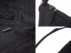 PRADA プラダ アクセサリーポーチ NERO ハンドバッグ ナイロン 小物入れ ロゴ プレート MV633 美品 中古 43842