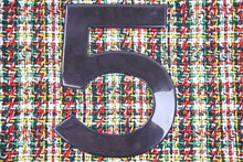 Load image into Gallery viewer, CHANEL シャネル No5 トショッピング ートバッグ 肩掛けバッグ 23番台 ツイード レザー マルチカラー シルバー金具 美品 中古 43844