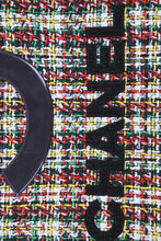 Load image into Gallery viewer, CHANEL シャネル No5 トショッピング ートバッグ 肩掛けバッグ 23番台 ツイード レザー マルチカラー シルバー金具 美品 中古 43844