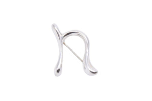 Tiffany & Co ティファニー イニシャルブローチ N アクセサリー ブランドジュエリー 6.3g シルバー925 美品 中古 43849