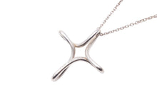 Load image into Gallery viewer, TIFFANY&amp;Co ティファニー オープンクロスネックレス インフィニティクロス エルサペレッティ 3.2g シルバー925 美品 中古 43855