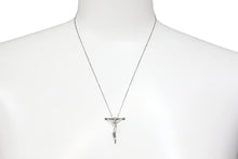 Load image into Gallery viewer, TIFFANY&amp;Co ティファニー クロスフィックス ロザリオ 十字架 ネックレス ヴィンテージ 2.9g シルバー925 良品 中古 43857