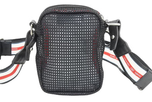極美品 CHANEL シャネル スポーツライン ココマーク ミニバッグ ショルダーバッグ 11番台 メッシュ レザー ブラック 中古 43859