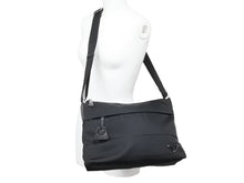 Load image into Gallery viewer, PRADA プラダ TESSUTO ショルダーバッグ 斜め掛けバッグ ポシェット 三角ロゴプレート ナイロン レザー ブラック 美品 中古 43870