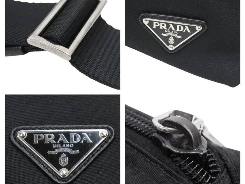 PRADA プラダ ショルダーバッグ ポシェット 三角ロゴ レザー