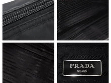 Load image into Gallery viewer, PRADA プラダ TESSUTO ショルダーバッグ 斜め掛けバッグ ポシェット 三角ロゴプレート ナイロン レザー ブラック 美品 中古 43870