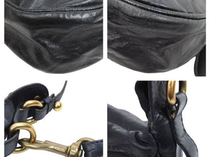 Chloe クロエ 2WAYバッグ ワンショルダーバッグ ショルダーバッグ ハンドバッグ レザー ブラック ゴールド金具 良品 中古 43874