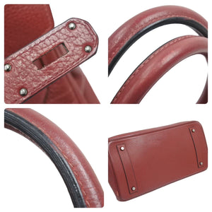 ゴルチェ期 エルメス ショルダーバーキン トリヨンクレマンス レッド □I刻印 ショルダーバッグ 美品 中古 43891