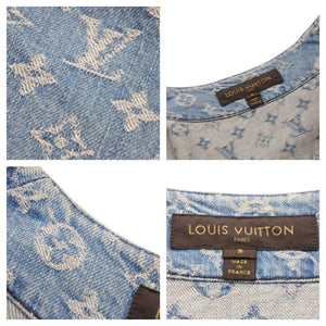 LOUIS VUITTON ルイヴィトン SUPREME17AW S HDD92WALL 406N シュプリーム デニム ベースボールシャツ 美品 中古 43906