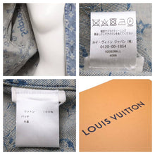 画像をギャラリービューアに読み込む, LOUIS VUITTON ルイヴィトン SUPREME17AW S HDD92WALL 406N シュプリーム デニム ベースボールシャツ 美品 中古 43906