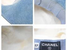 Load image into Gallery viewer, CHANEL シャネル キャップ キャスケット デニム マトラッセ ブルー インディゴ 帽子 小物 サイズ57 中古 43910