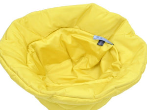 極美品 PRADA プラダ 22AW キルティング バケットハット GIALLO イエロー 帽子 ロゴ ナイロン 2HC252 サイズM 中古 43911
