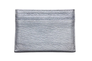 極美品 CHANEL シャネル カードケース パスケース 名刺入れ オールドシャネル ココボタン 11番台 レザー シルバー 中古 43927