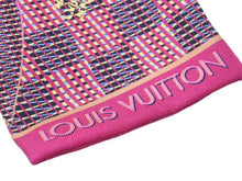 画像をギャラリービューアに読み込む, Louis Vuitton ルイヴィトン スカーフ バンドーモノグラム LVポップ MP2499 シルク ピンク マルチカラー 美品 中古 43945