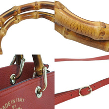 Load image into Gallery viewer, GUCCI グッチ バンブーショッパー ミディアム 2WAYバッグ ショルダーバッグ ハンドバッグ ゴールド金具 レッド 美品 中古 43956