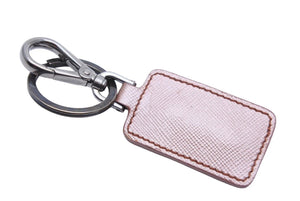PRADA プラダ キーリング キーホルダー ロゴ トートバック付属品 サフィアーノレザー メタル ピンク 美品 中古 43970