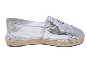 CHANEL シャネル エスパドリーユ スニーカー 2019クルーズコレクション ココマーク シルバー BG29762 サイズ36 美品 中古 43973