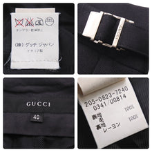 Load image into Gallery viewer, GUCCI グッチ スカート ベルト ひざ丈 UG814 レディース ウール レーヨン ブラック サイズ40 美品 中古 44001