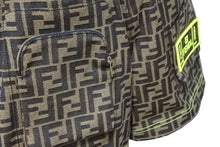 Load image into Gallery viewer, FENDI フェンディ ショートパンツ ズッカ柄 2019 FR6195 ポリエステル コットン ブラウン ネオンイエロー サイズ40 美品 中古 44004