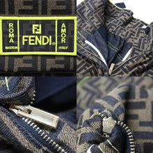 Load image into Gallery viewer, FENDI フェンディ ショートパンツ ズッカ柄 2019 FR6195 ポリエステル コットン ブラウン ネオンイエロー サイズ40 美品 中古 44004