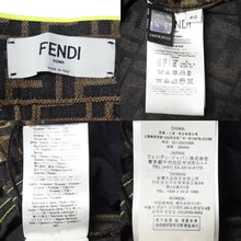 Load image into Gallery viewer, FENDI フェンディ ショートパンツ ズッカ柄 2019 FR6195 ポリエステル コットン ブラウン ネオンイエロー サイズ40 美品 中古 44004