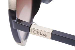 Chloe クロエ サングラス ブラウン メタル アイウェア 小物 バタフライ CL2119 C04 -135 中古 44009