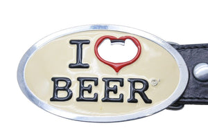 DSQUARED2 ディースクエアード I LOVE BEER アイラブビア ベルト ブラック ベージュ レッド シルバー レザー 良品 中古 44011