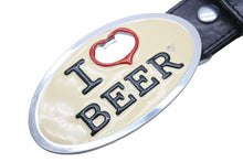 Load image into Gallery viewer, DSQUARED2 ディースクエアード I LOVE BEER アイラブビア ベルト ブラック ベージュ レッド シルバー レザー 良品 中古 44011