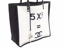 Load image into Gallery viewer, CHANEL シャネル トートバッグ ココマーク レッツレモンストレート ホイッスル ブラック ホワイト A92884 レディース 中古 44015