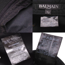 Load image into Gallery viewer, BALMAIN バルマン キャップ 帽子 ブランドロゴ RH1A009C056 コットン ブラック シルバー サイズTU 美品 中古 44018