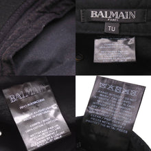 画像をギャラリービューアに読み込む, BALMAIN バルマン キャップ 帽子 ブランドロゴ RH1A009C056 コットン ブラック シルバー サイズTU 美品 中古 44018