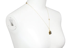Louis Vuitton ルイヴィトン ネックレス ナノグラム アクセサリー ジュエリー LVサークル ネームタグモチーフ 美品 中古 44023
