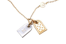 画像をギャラリービューアに読み込む, Louis Vuitton ルイヴィトン ネックレス ナノグラム アクセサリー ジュエリー LVサークル ネームタグモチーフ 美品 中古 44023