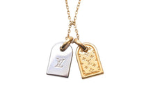 画像をギャラリービューアに読み込む, Louis Vuitton ルイヴィトン ネックレス ナノグラム アクセサリー ジュエリー LVサークル ネームタグモチーフ 美品 中古 44023