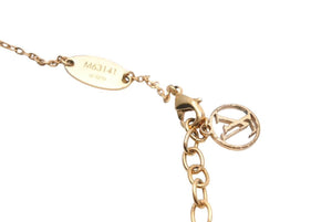 Louis Vuitton ルイヴィトン ネックレス ナノグラム アクセサリー ジュエリー LVサークル ネームタグモチーフ 美品 中古 44023