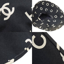 Load image into Gallery viewer, CHANEL シャネル ヴィンテージ 総柄 ロゴ ハット ブラック 黒 ココマーク 帽子 飛びロゴ サイズ57 中古 44034