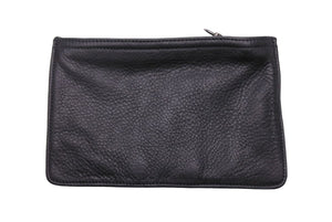 CHROME HEARTS クロムハーツ ポーチ 小物入れ ダガージップ ジッパーチェンジパース レザー シルバー925 ブラック 美品 中古 44036