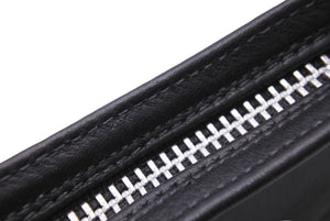 CHROME HEARTS クロムハーツ ポーチ 小物入れ ダガージップ ジッパーチェンジパース レザー シルバー925 ブラック 美品 中古 44036