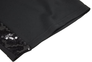 CELINE セリーヌ スパンコール ジャージー バミューダ ショートパンツ 刺繍 2Z197121O ブラック ボトムス サイズ1 美品 中古 44041