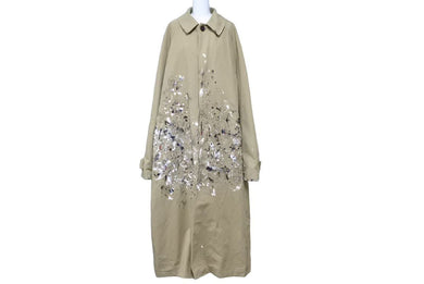 極美品 BALENCIAGA バレンシアガ 22AW コート Artists paint-splatter car coat コットン ベージュ マルチカラー 46 中古 44047